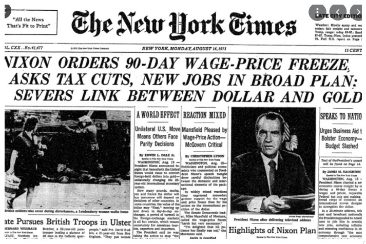 1971: Nixon's Famous Price Freeze Did Stop Inflation